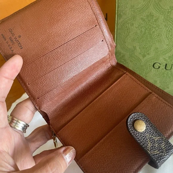 Louis Vuitton Brown and Gold Monogram Wallet - Picture 8 of 13